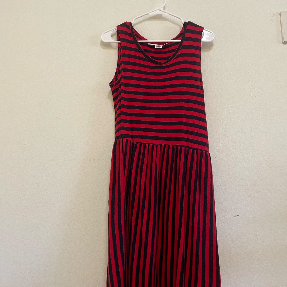 French Connection Red and Blue Striped Sleeveless Dress, US 6